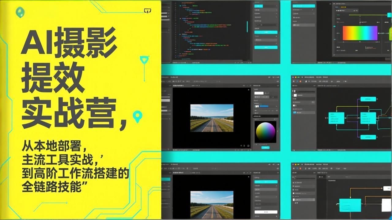 AI+摄影提效实战营，从本地部署，主流工具实战，到高阶工作流搭建的全链路技能-99网创站