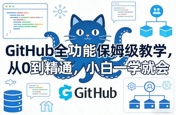 GitHub全功能保姆级教学,从0到精通,小白一学就会-99网创站