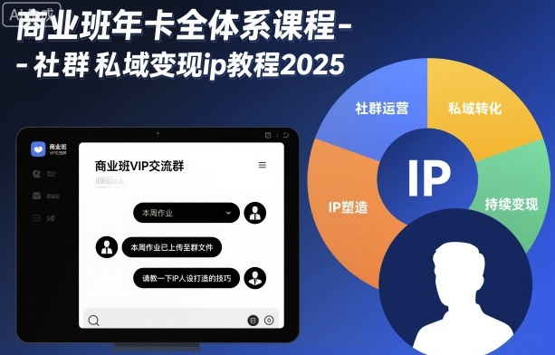 商业班年卡全体系课程-社群私域变现ip教程2025-99网创站