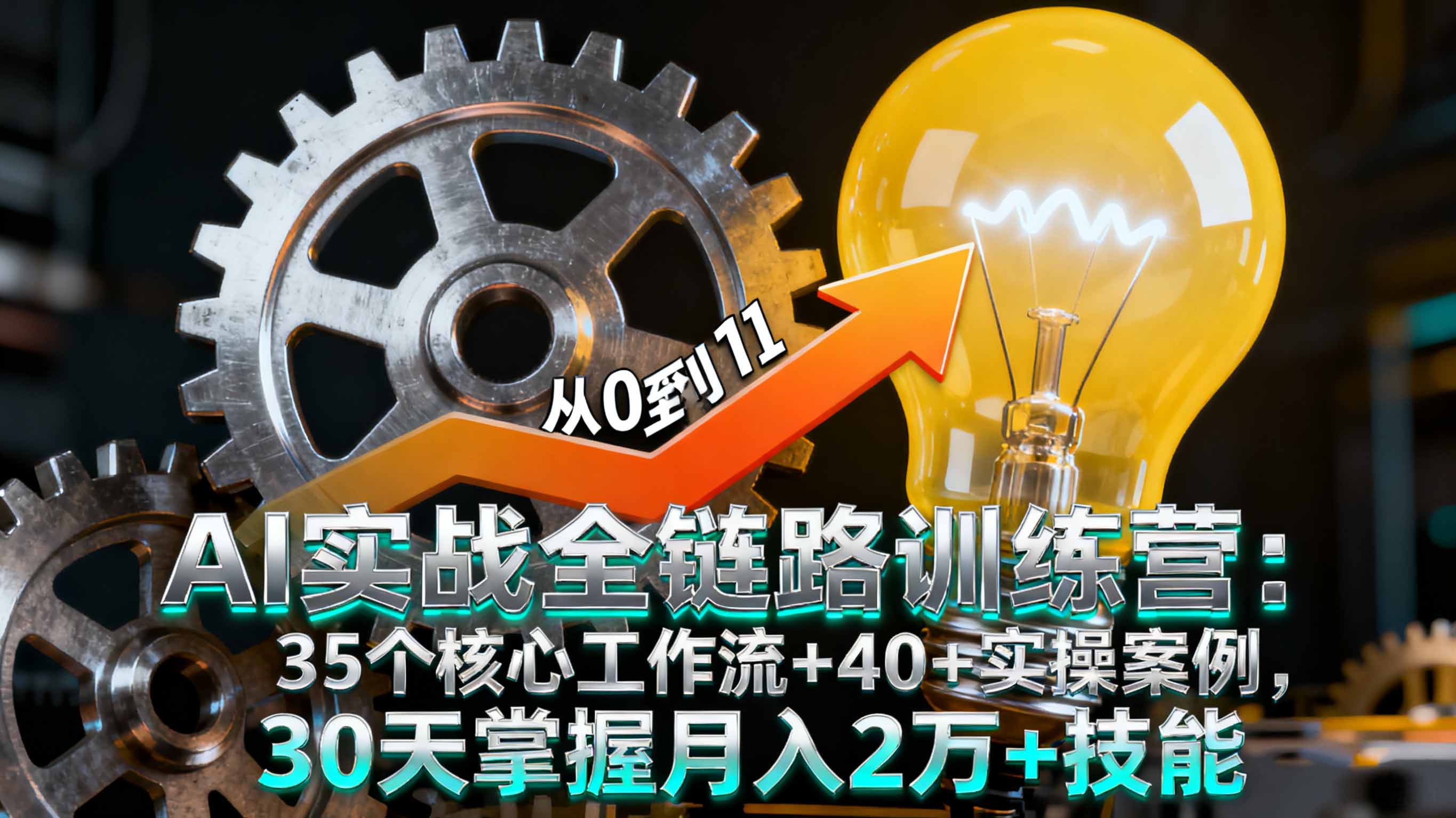 AI实战全链路训练营：35个核心工作流+40+实操案例，30天掌握月入2万+技能-99网创站