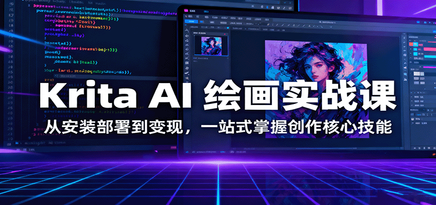 Krita AI 绘画实战课：从安装部署到变现，一站式掌握创作核心技能-99网创站