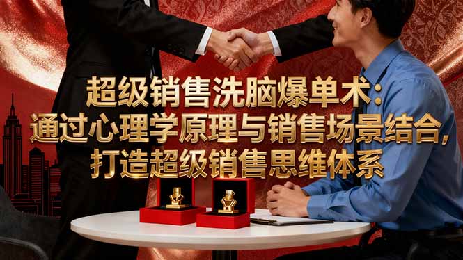 超级销售洗脑爆单术：通过心理学原理与销售场景结合,打造超级销售思维体系-99网创站