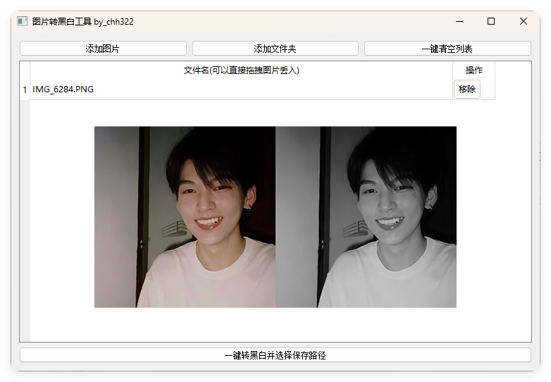 图片批量转黑白添水印工具-99网创站
