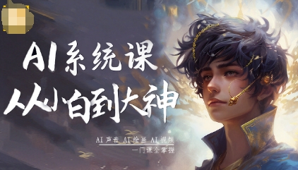 AI系统课程，从小白到大神系统学AI，AI声音-AI绘画-AI视频一门课全掌握-99网创站