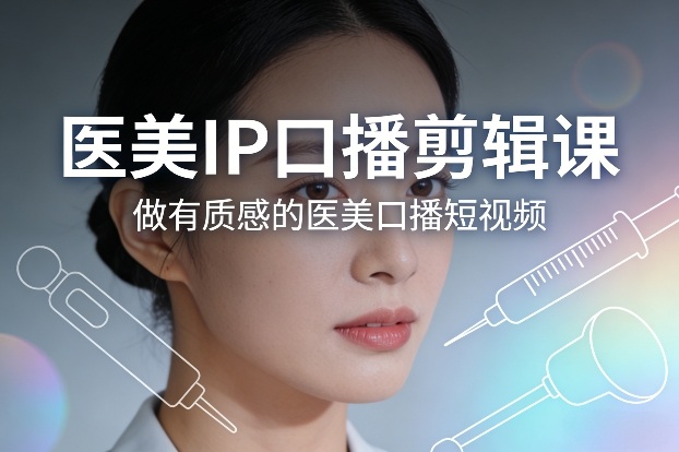 医美IP口播剪辑课，做有质感的医美口播短视频-99网创站