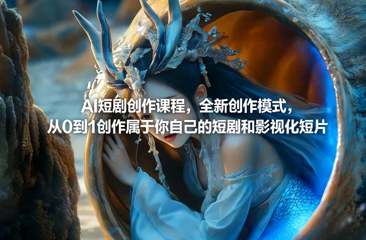 AI短剧创作课程，全新创作模式，从0到1创作属于你自己的短剧和影视化短片-99网创站