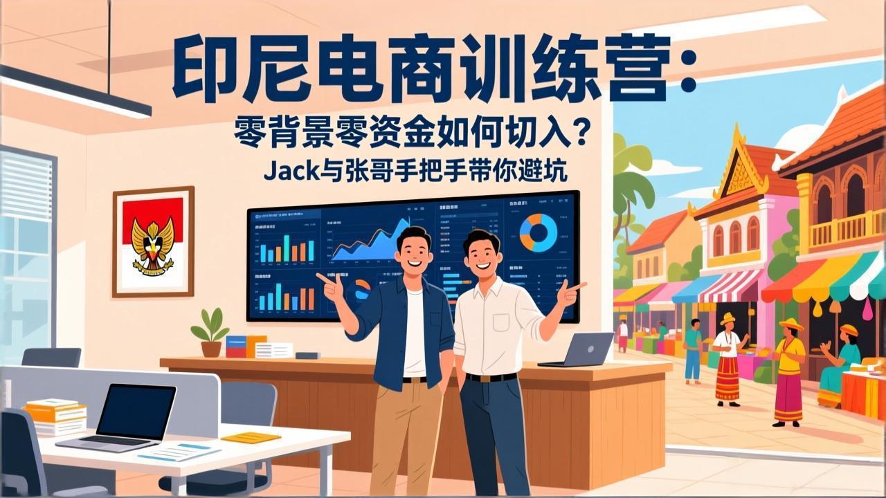 印尼电商训练营：零背景零资金如何切入？Jack与张哥手把手带你避坑-99网创站