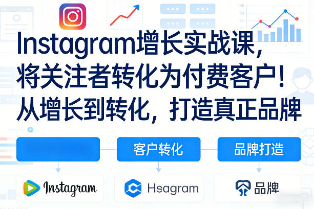 Instagram增长实战课,将关注者转化为付费客户!从增长到转化,打造真正品牌(双语字幕)-99网创站