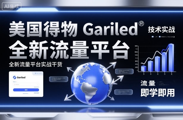 美国得物Gariled技术实战,全新流量平台实战干货,即学即用-99网创站