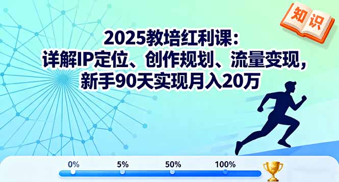2025教培红利课：详解IP定位、创作规划、流量变现，新手90天实现月入20万-99网创站