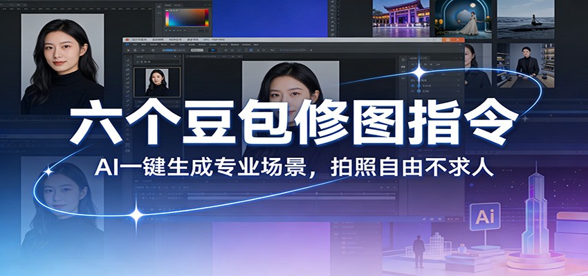 六个豆包修图指令：AI 一键生成专业场景，拍照自由不求人-99网创站