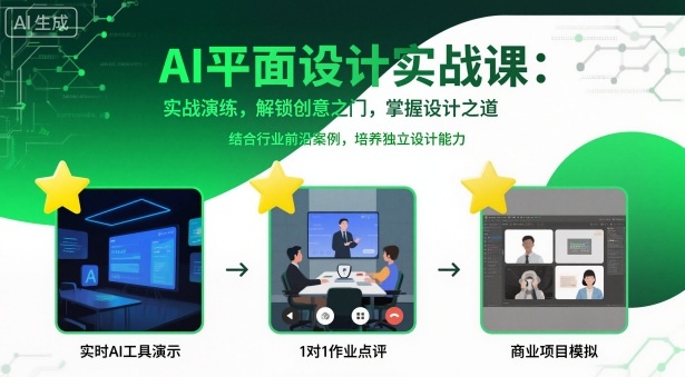AI平面设计实战课，实战演练，解锁创意之门，掌握设计之道-99网创站
