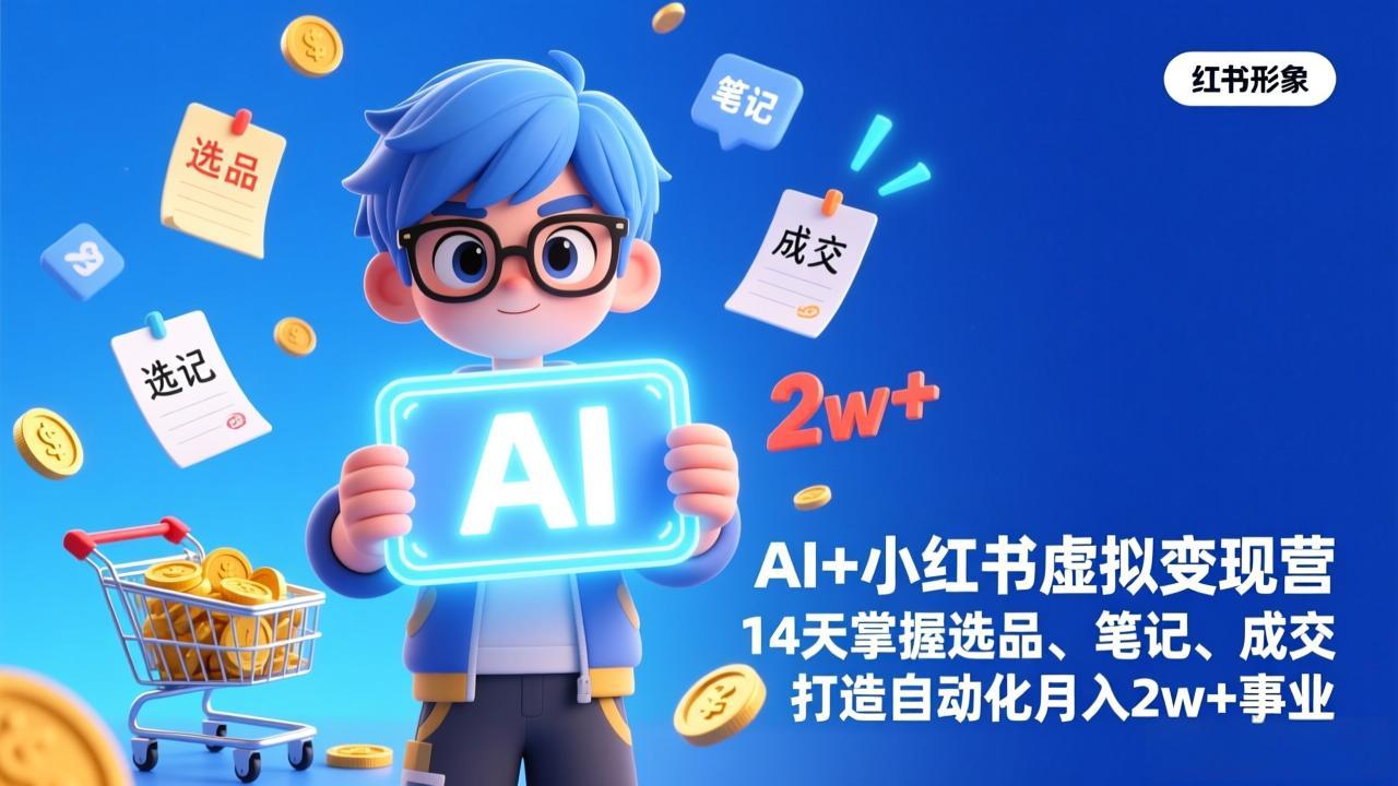 AI+小红书虚拟变现营(完结-99网创站