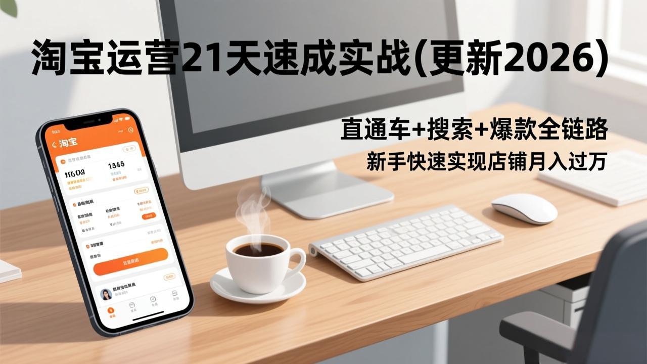 淘宝运营21天速成实战(更新2026-99网创站