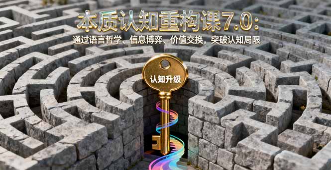 本质认知重构课7.0:通过语言哲学、信息博弈、价值交换,突破认知局限-99网创站