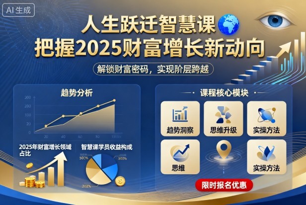人生跃迁智慧课，把据2025财富增长新动向-99网创站