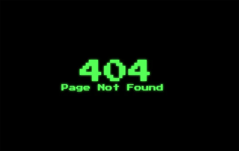 HTML黑色大气绿色发光字404错误页模板-99网创站