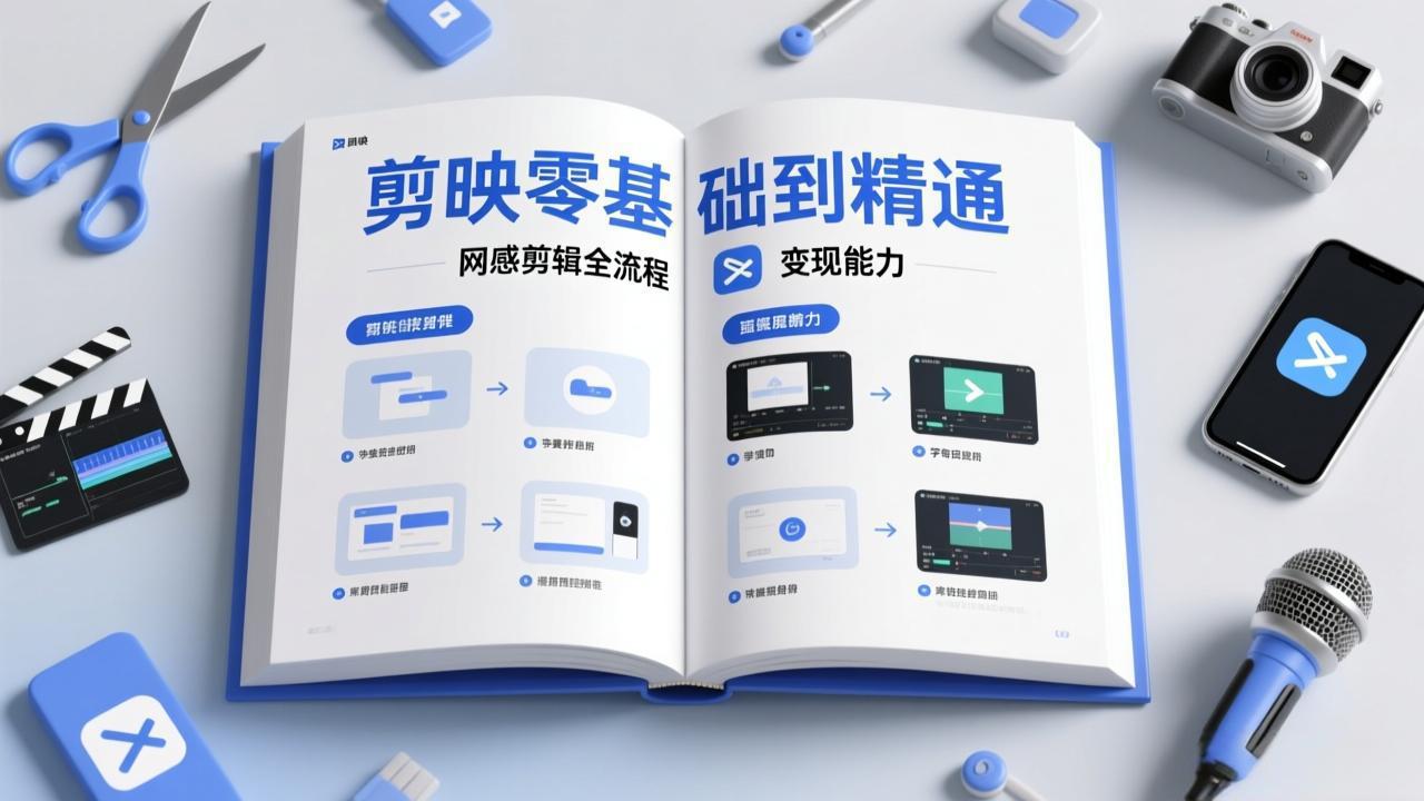剪映零基础也能快速上手，从入门到精通掌握网感剪辑全流程，掌握能直接变现的剪辑能力-99网创站