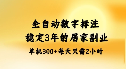 全自动数字标注，稳定3年的蓝海项目，居家也能矩阵开干的副业，单机日入3张+【揭秘】-99网创站