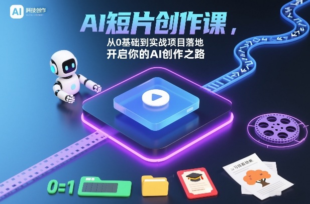 AI短片创作课,从0基础到实战项目落地,开启你的AI创作之路(更新)-99网创站