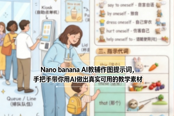 Nano banana AI教辅作图提示词，手把手带你用AI做出真实可用的教学素材-99网创站