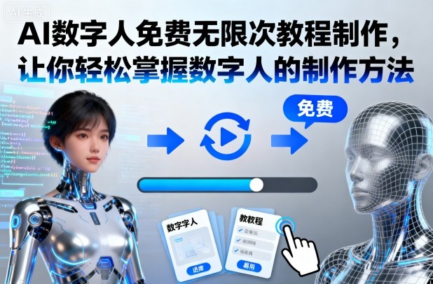 AI数字人免费无限次教程制作，让你轻松掌握数字人的制作方法-99网创站