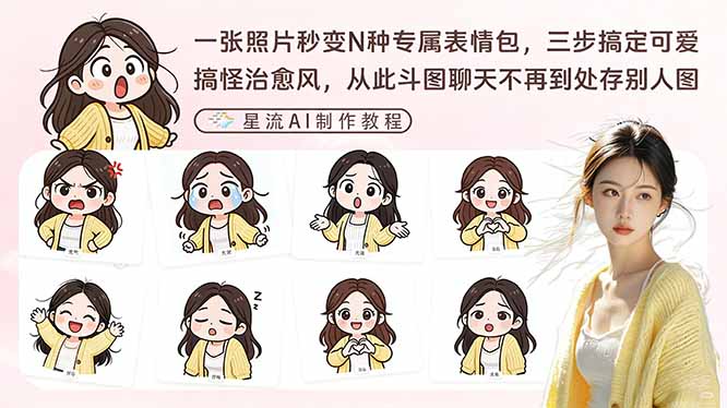 一张照片秒变N种专属表情包，三步搞定可爱搞怪治愈风，从此斗图聊天不再到处存别人图-99网创站