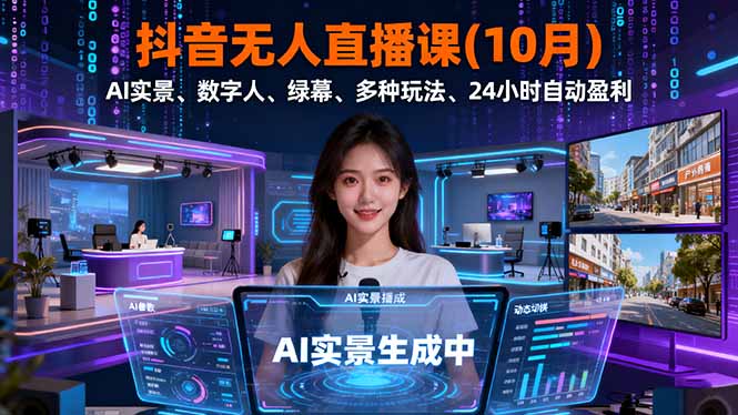 抖音无人直播课(10月-99网创站