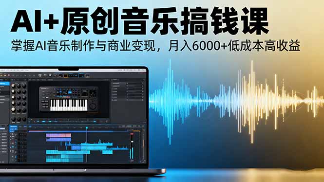 AI+原创音乐搞钱课：掌握AI音乐制作与商业变现，月入6000+低成本高收益-99网创站