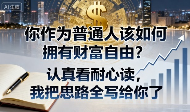 付费文章：你作为普通人该如何拥有财富自由？认真看耐心读，我把思路全写给你了-99网创站