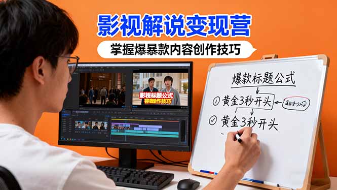 影视解说变现营：通过30+实战案例爆款内容创作技巧，掌握影视解说盈利密码-99网创站