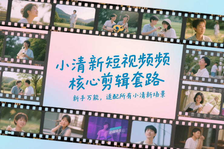 小清新短视频核心剪辑套路，新手万能，适配所有小清新场景-99网创站