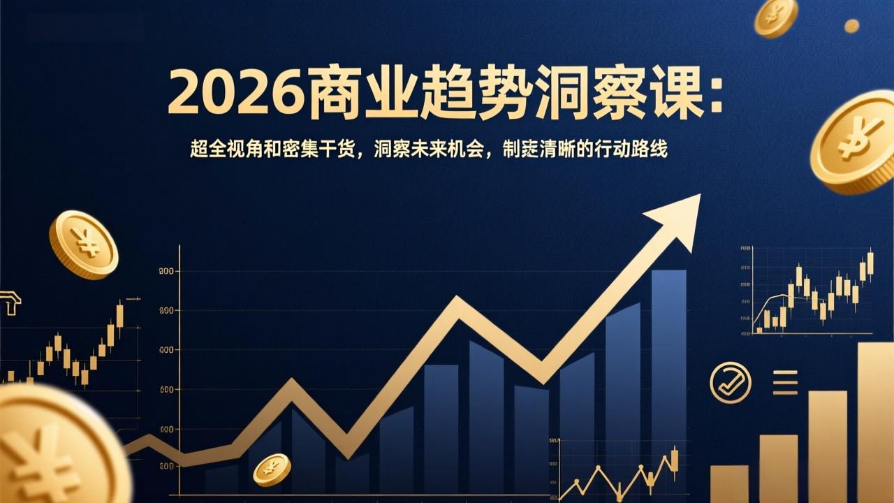 2026商业趋势洞察课：超全视角和密集干货，洞察未来机会，制定清晰的行动路线-99网创站