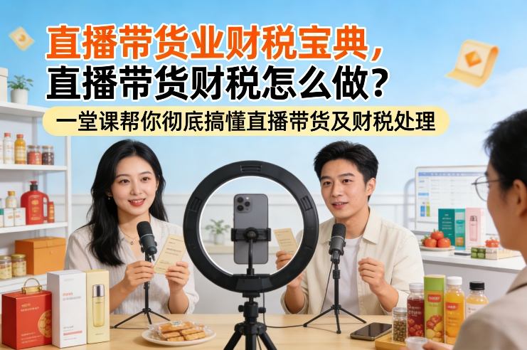 直播带货业财税宝典,直播带货财税怎么做?一堂课帮你彻底搞懂直播带货及财税处理-99网创站