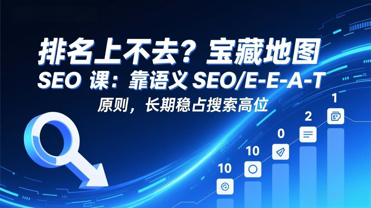 排名上不去？宝藏地图 SEO 课：靠语义 SEO+E-E-A-T 原则，长期稳占搜索高位-99网创站