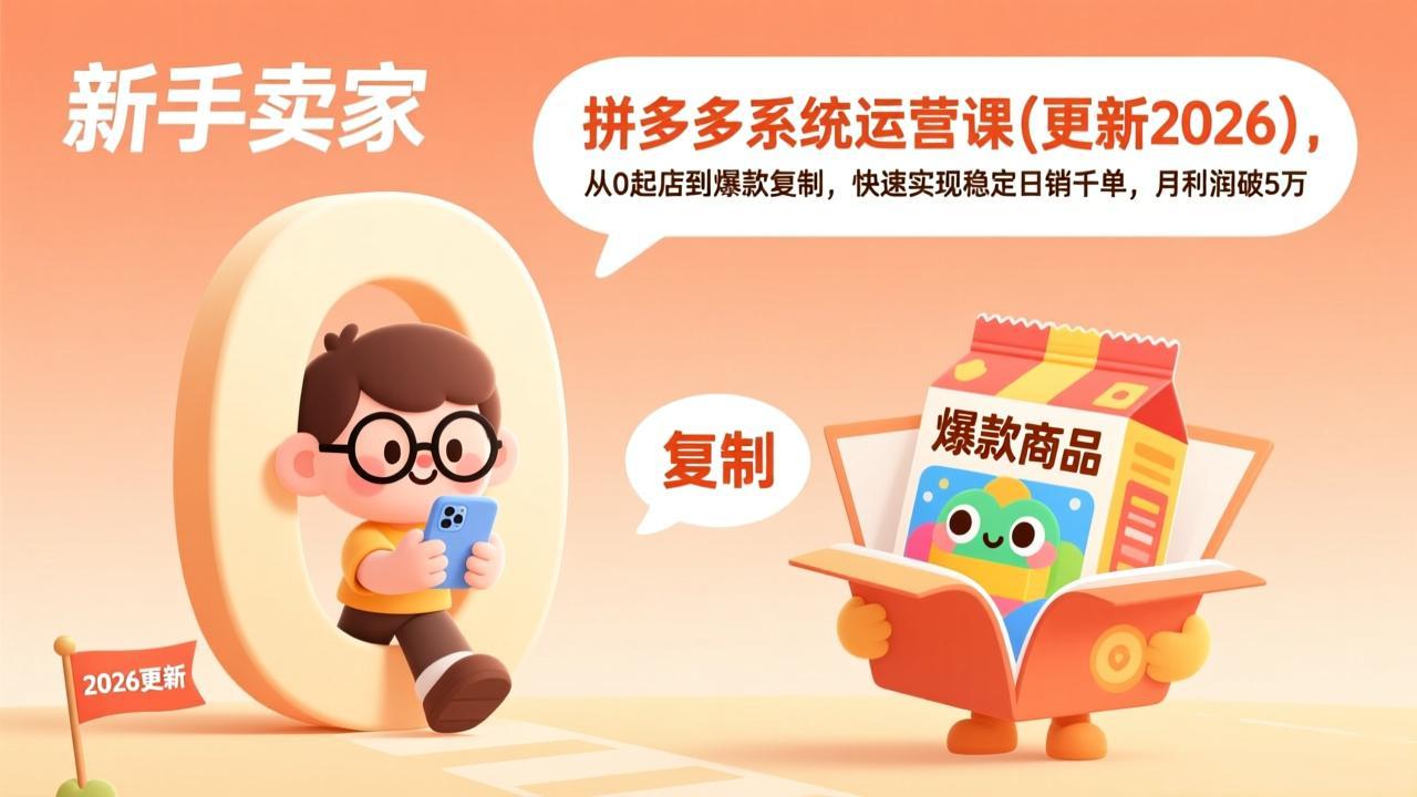 拼多多系统运营课(更新2026-99网创站