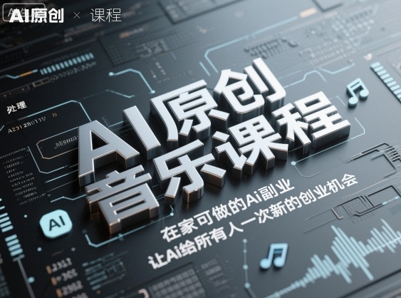 AI原创音乐课程，在家可做的Ai副业，让Ai给所有人一次新的创业机会-99网创站